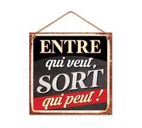 STC - Plaque Métal Entre qui veut, sort qui peut