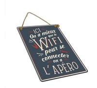 STC Plaque metal - Ici on a mieux que la WIFI...
