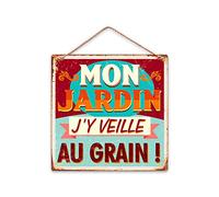 STC Plaque metal jardin mon jardin