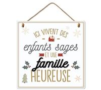 STC Plaque murale noel famille heureuse