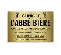 STC - Plaque Professionnelle Humoristique Abbé Bière