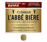 STC - Plaque Professionnelle Humoristique Abbé Bière