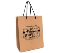 STC - POCHETTE KRAFT PLAISIR D'OFFRIR 40X14X32CM