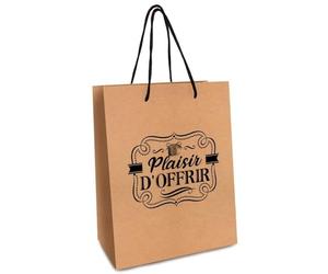 STC - POCHETTE KRAFT PLAISIR D'OFFRIR 40X14X32CM