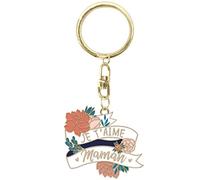 SUD TRADING Porte-clés Je t'aime Maman en métal