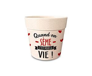 STC Pot/Cache Pot Bambou 13.8x12 Quand on seme...