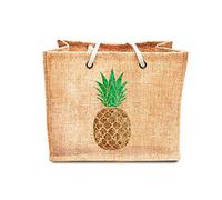 STC Sac cabas toile de jute ananas - idéal pour la plage et l'été
