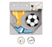STC Set de 3 Patéres Enfant - Foot en Bois pour Fête des Supporters ou Match de Foot