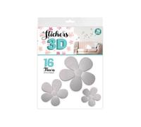 STC - Stickers 3D Fleurs - Couleur Gris