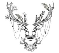 STC - Stickers Tête de Cerf