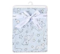 STC Stores Baby Couverture en polaire super douce pour landau/berceau Motif éléphant Bleu