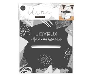 STC Urne anniversaire party argent 20 cm Multi, Boîte de stockage