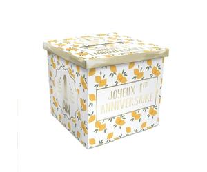 STC Urne Joyeux 1er Anniversaire Tirelire En Carton 20 x 20 cm Deco Bébé Fille Garçon