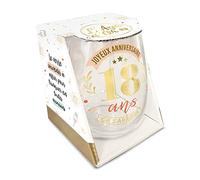 STC Verre rond Anniversaire 18 ans Transparent