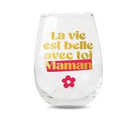 STC Verre Rond Transparent La Vie est Belle avec Toi Maman