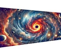 Stceaol Diamond Painting Complet Diamant pour adultes Arts Craft pour Le Décor de Mur à la Maison 5D DIY Strass Broderie kit de peinture diamant Galaxie spirale,Forage Carré,90X45cm
