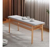 STCERY Banc De Salle À Manger en Bois, Banc pour Se Déchausser, Siège De Cuisine, Deux Styles, Support Solide, Montage Facile, pour Salon, Couloir, Chambre(Wood 2,140cm/55.1in)