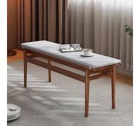 STCERY Banc De Salle À Manger en Bois, Banc pour Se Déchausser, Siège De Cuisine, Deux Styles, Support Solide, Montage Facile, pour Salon, Couloir, Chambre(Brown 2,140cm/55.1in)