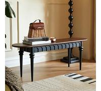 STCERY Banc De Salle À Manger Vintage en Bois, Banc De Bout De Lit avec Coins Arrondis pour Plus De Sécurité, Siège D'entrée Lisse Et Délicat, pour Cuisine, Salon(Brown 2,120cm/47.2in)