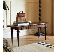 STCERY Banc De Salle À Manger Vintage en Bois, Banc De Bout De Lit avec Coins Arrondis pour Plus De Sécurité, Siège D'entrée Lisse Et Délicat, pour Cuisine, Salon(Brown 1,140cm/55.1in)