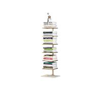 STCERY Bibliothèque À Colonne Vertébrale en Métal, Bibliothèque Ouverte Moderne pour Petit Espace, Grande Étagère De Rangement Verticale Au Sol, pour Chambres, Bureaux(Gold,115cm/45.3in)