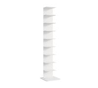 STCERY Bibliothèque À Colonne Vertébrale en Métal, Bibliothèque Ouverte Moderne pour Petit Espace, Grande Étagère De Rangement Verticale Au Sol, pour Chambres, Bureaux(White)