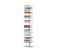 STCERY Bibliothèque À Colonne Vertébrale en Métal, Bibliothèque Ouverte Moderne pour Petit Espace, Grande Étagère De Rangement Verticale Au Sol, pour Chambres, Bureaux(Gold,150cm/59in)