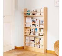 STCERY Bois Massif Étagère À Livres sur Pied À 4/5 Niveaux, Bibliothèque Verticale, Meuble De Rangement, Étagère Fine pour Bureau À La Maison Rustique(120 * 60cm/47.2 * 23.6in)