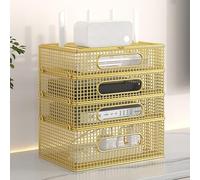 STCERY Boîtier Dissimulé pour Routeur Wi-FI, Armoire De Rangement pour Routeur, Organisateur De Câbles pour Multiprise, Conception À Clips pour Un Démontage Facile(White,34cm/13.4in)