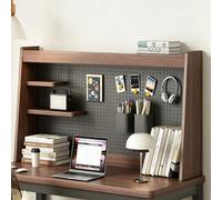 STCERY Étagère De Bureau en Bois, Meuble De Rangement Polyvalent pour Plan De Travail, Organisateur De Bureau Et Bibliothèque, pour Fournitures Décoration Intérieure(Brown,80cm/31.5in)