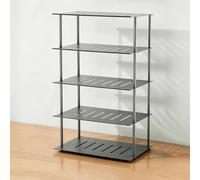 STCERY Organisateur De Routeur WiFi, Étagère De Rangement Ouverte pour Routeur, Support De Câbles Métallique À Plusieurs Niveaux, pour La Maison Et Le Bureau(Grey,53.5 * 33cm/21.1 * 13in)