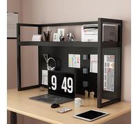 STCERY Organiseur De Bureau avec Panneau Perforé, Étagère De Présentation Réglable, Rack De Rangement Métallique pour Plan De Travail, Décoration D'intérieur(Black,120 * 82cm/47.2 * 32.3in)
