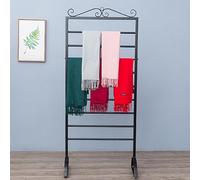 STCERY Support De Rangement pour Rouleaux De Tissu sur Pied, avec Patins Antidérapants, Présentoir Portable pour Rouleaux, pour Ranger en Toute Sécurité Films Et Papiers Peints(Black,90cm/35.4in)