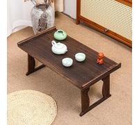 STCERY Table Basse en Bois avec Pieds Pliables, Style Tatami Japonais, Texture Transparente, Aucun Assemblage Requis, Prête À l'emploi Dès Réception(70 * 33 * 32cm/27.5 * 13 * 12.6in)