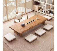STCERY Table Basse Japonaise en Bois Massif avec Plateau Style Tatami, Table Rectangulaire Basse pour S'asseoir par Terre, Facile À Assembler(160 * 60 * 35cm/63 * 23.6 * 13.8in)
