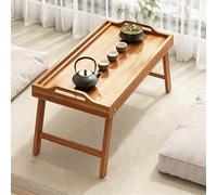 STCERY Table D'appoint Pliable Tatami, Table en Bambou pour Fenêtre en Baie, pour S'au Sol, Finition Lisse Et sans Bavures, Aucun Assemblage Requis(Wood,50 * 30 * 24cm/19.7 * 11.8 * 9.4in)
