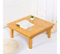 STCERY Tables Basses Pliantes en Bambou, Table Japonaise pour Le Sol, Bureau Tatami, Disponibles en Différentes Tailles, pour Prendre Le Thé, Manger Ou Méditer(80 * 80 * 37cm/31.5 * 31.5 * 14.6in)