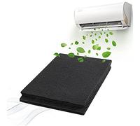 STCRERAG 2 PCS Filtres de Climatiseur Filtre de Hotte Aspirante Fibre de Carbone Activé Filtre Charbon Hotte Pliable Filtre à Charbon pour Purificateur Climatiseur Hotte de Cuisinière(1.22m*0.2m*3mm)