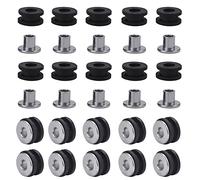 STCRERAG 20 PCS M6 Oeillet Caoutchouc Moto Boulon M6 Moto Acier Rondelles en Caoutchouc Joints en Caoutchouc de Moto Stable Accessoires de Remplacement pour Moto Carénages(1.8 * 1 * 0.7cm)