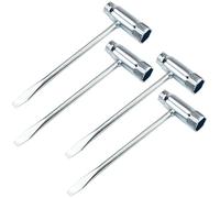 STCRERAG 4 PCS Clés à Bougie 13 mm 19 mm, Douille de Bougie d'Allumage anec Tournevis Plat, Clé à Bougie en Acier Multifonctionnelle, Outil de Retrait Clé pour Voiture, Machines, Outils de Maintenance