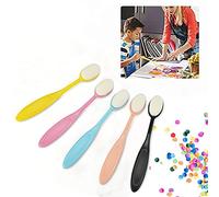 STCRERAG 5 PCS Brosse Scrapbooking en Plastique + Fibre Artificielle 14.8cm Crafting Ink Blending Brushes Souple Ovales Professionnels Pinceaux Réutilisable pour Peinture Maquillage Bricolage