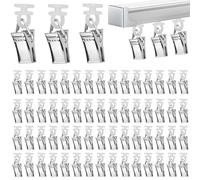 STCRERAG 60 PCS Pinces à Rideaux en Métal, Clip Rideau de Douche, Pince Rideaux Attache Pratique, Accroche Rideaux pour Rails de Rideaux, Caravane, Fenêtres, Salle de Bain, Remorque