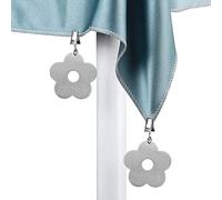 STCRERAG 8 PCS Poids de Nappe en Acier Inoxydable 8.5 * 6cm Poids Nappe Exterieur Etanche Pinces à Nappe Fleurs Antirouille pour Restaurant Fêtes Pique-Nique Jardin Camping en Plein Air - Argent