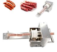 STDZQCWY Machine à Nouer Les Saucisses électrique, en Acier Inoxydable, avec Pédale, Longueur De Nouage Réglable, Moteur en Cuivre, pour La Fabrication De Saucisses, Bratwursts Et Jambons.