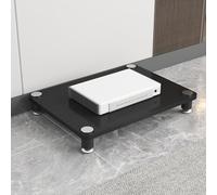 Ste o Rack - Support ouvert en bois et acier pour lecteur CD et système Hi-Fi WiFi 5 cm - Idéal pour les amateurs de cinéma maison et de musique - Noir