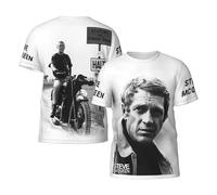 Ste*ve T-Shirt pour Homme MC%Queen Tshirt à Manches Courtes Noir T Shirt Col Rond en Chemise Casual Top Tee Men