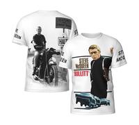 Ste*ve T-Shirt pour Homme MC%Queen Tshirt à Manches Courtes Noir T Shirt Col Rond en Chemise Casual Top Tee Men