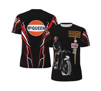 Ste*ve T-Shirt pour Homme MC%Queen Tshirt à Manches Courtes Noir T Shirt Col Rond en Chemise Casual Top Tee Men