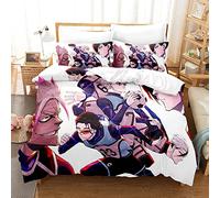 Ste-X Ensemble De Housse De Couette Antimite Et Respirant 3 Pièces Ensemble De Literie Blue Lock Qualité Hôtelière avec 2 Taies d'oreiller (220 x 240 cm,Blue Lock 05)