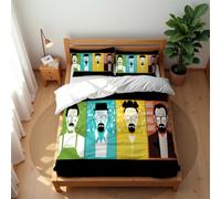 Ste-X Ensemble De Literie Breaking Bad Ultra Doux avec Taies d'oreiller Idéal pour La Maison Ou Les Dortoirs Léger (200x200cm,Bad 06)